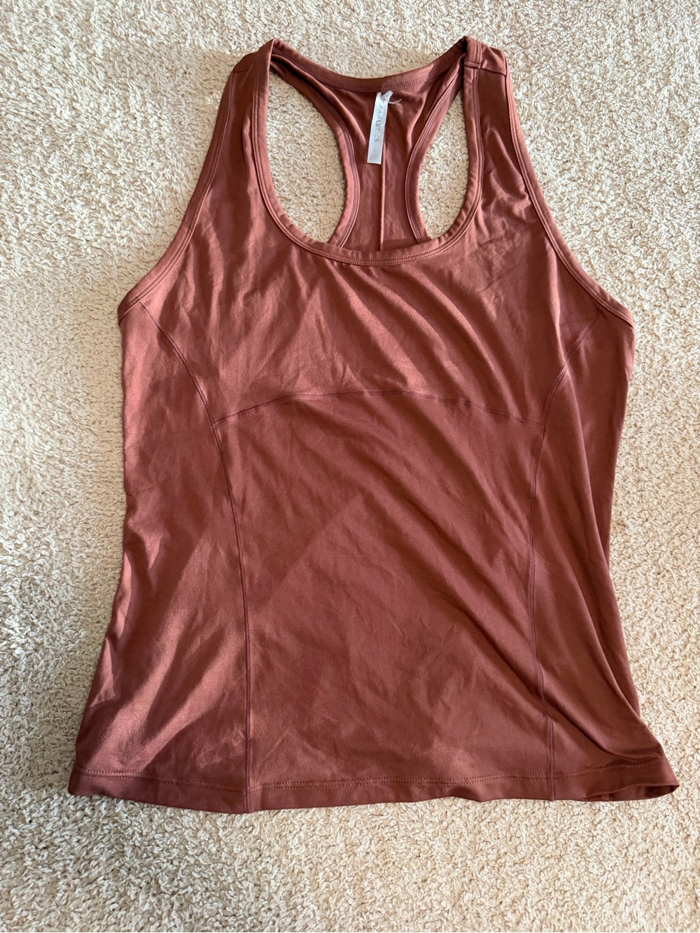 Fabletics Terracotta Rust Racerback Active Tank Top - Size Large